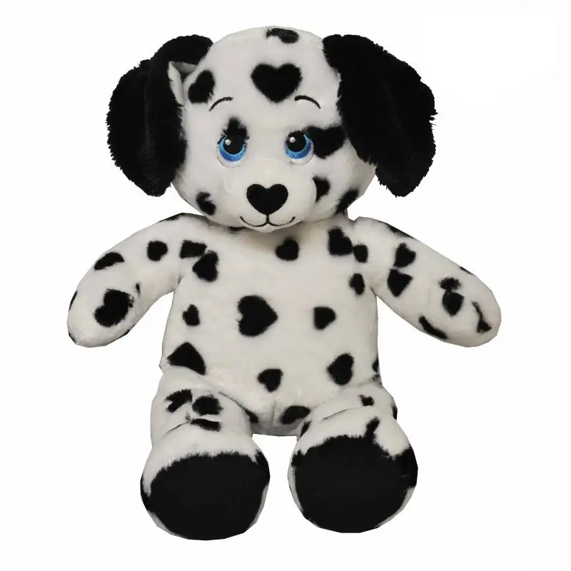 Dalmatiër knuffel hond - pluche - zwart wit - 41 cm Alleen Vandaag
