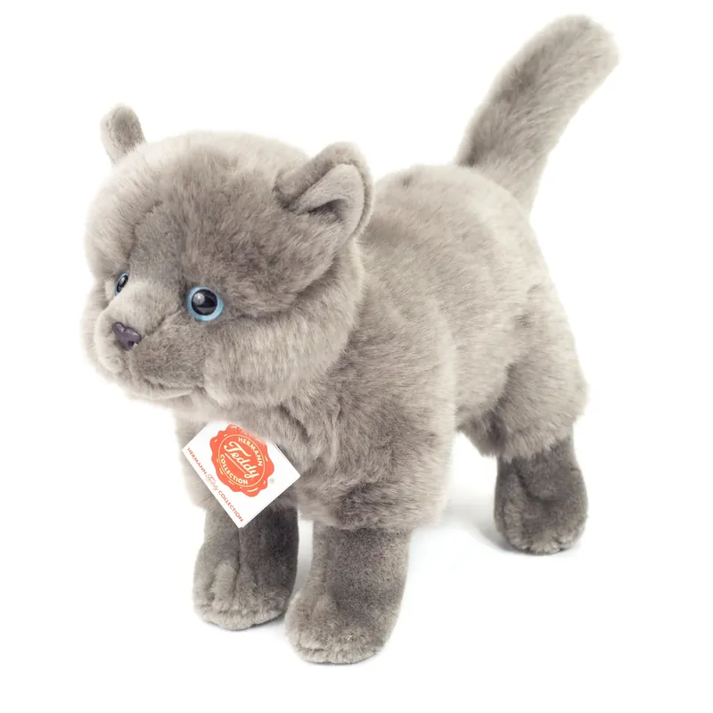 Koop Online Kartuizer kat knuffel - pluche - grijs - 20 cm - Hermann Teddy