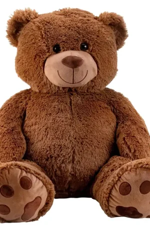 Veilige Betaling Teddy beer knuffel - zachte pluche - bruin - 64 cm/100 cm
