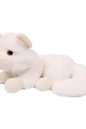 Uitverkoop Poolvos knuffel - pluche - wit - 20 cm - dierenknuffel
