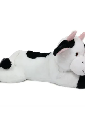 Uitverkoop Koe knuffel - zachte pluche - wit/zwart - 50 cm