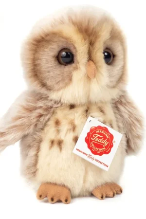 Uil knuffel - zachte pluche - lichtbruin - 16 cm - vogels Aanbieding
