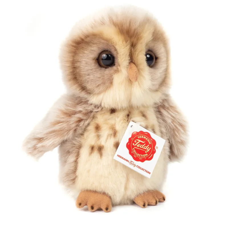 Uil knuffel - zachte pluche - lichtbruin - 16 cm - vogels Aanbieding