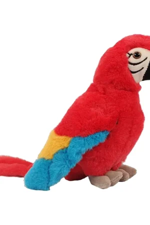 Nu Kopen Papegaai knuffel - pluche - rood - 24 cm - vogelknuffel