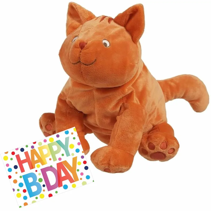 Lage Prijs Dikkie Dik knuffel - pluche - 43 cm - cadeau setje - met Happy Birthday kaart