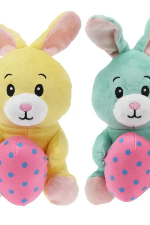 Alleen Vandaag Paashaas knuffel set van 2 - zachte pluche - 20 cm - met paasei