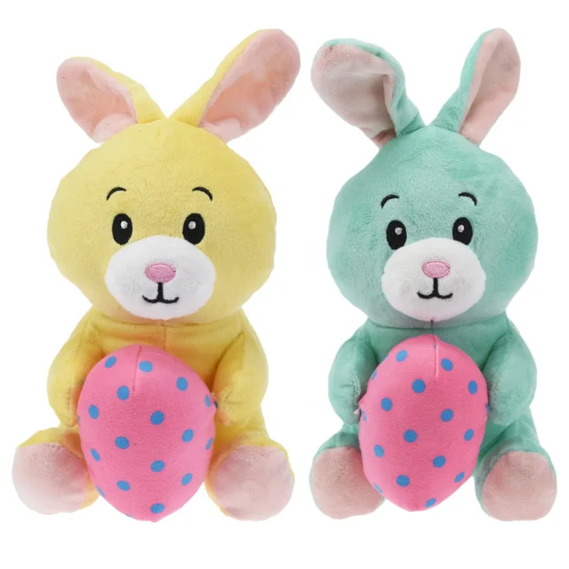Alleen Vandaag Paashaas knuffel set van 2 - zachte pluche - 20 cm - met paasei