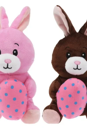 Gratis Retour Paashazen knuffel set van 2 - pluche - 20 cm - met paasei