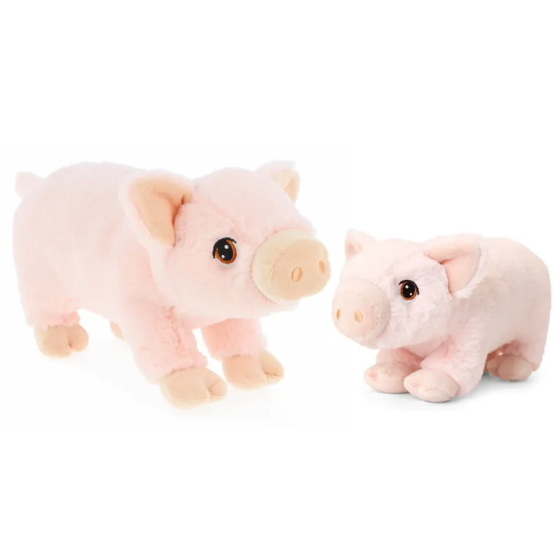 Nu Kopen Keel Toys varkens knuffel - roze - pluche - 18 en 28 cm