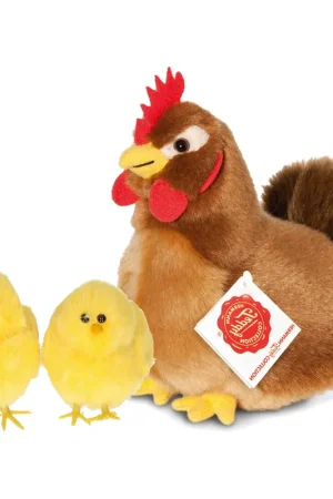 Pluche kip knuffel - 16 cm - multi kleuren - kuiken set Gratis Retour