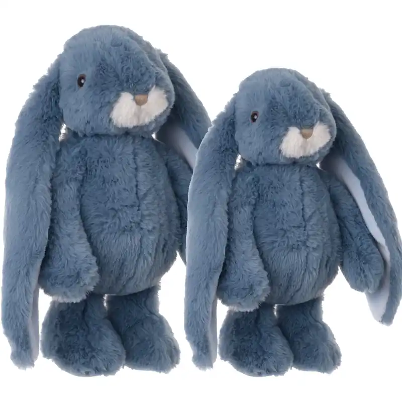 Bukowski konijnen knuffel set 2 stuks - blauw - pluche - 22 en 30 cm Betaalbaar