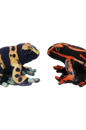Nu Kopen Boomkikker knuffel - pluche - set van 2 - rood en geel - 24 cm
