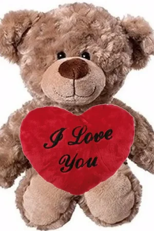 Valentijn Love cadeau set - knuffelbeer - pluche - 35 cm Uitverkoop