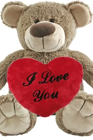 Valentijn Love cadeau set - knuffelbeer - rood hartje - 40 cm Express Levering