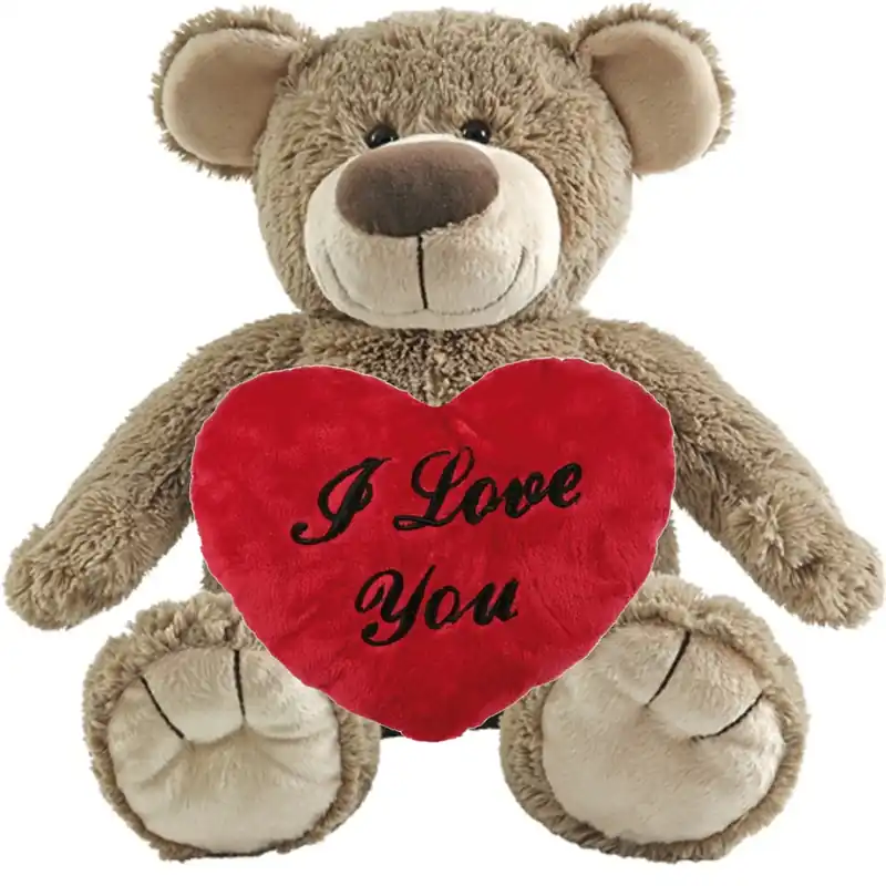 Valentijn Love cadeau set - knuffelbeer - rood hartje - 40 cm Express Levering