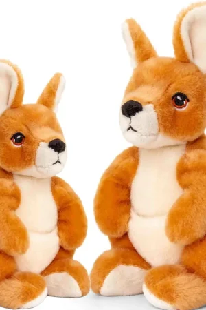 Betrouwbaar Kangoeroe familie knuffel - pluche - 20 en 27 cm - dierenknuffel