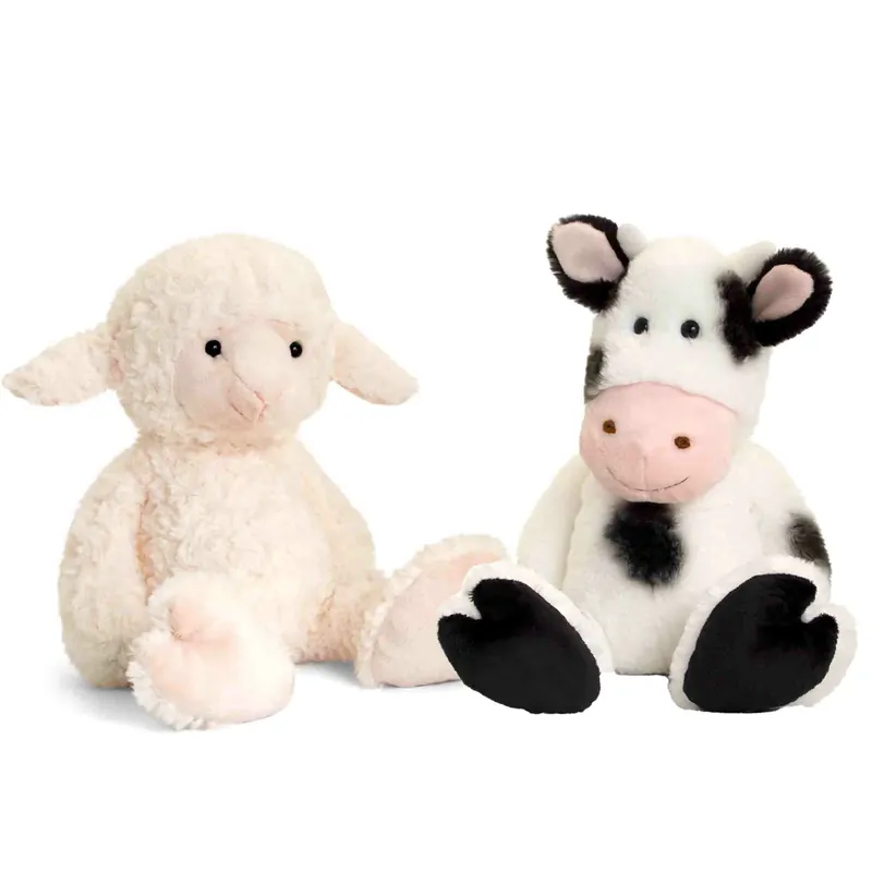 Pluche koe en lammetje knuffel - boerderijvriendjes - 25 cm Must-Have