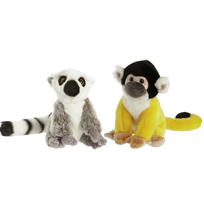Apen serie knuffels - pluche - 2 stuks - 18 cm Merkproduct