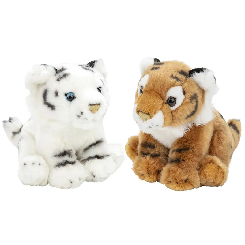 Nature Planet tijger knuffels - pluche set 2x - 18 cm Tijdelijk Beschikbaar
