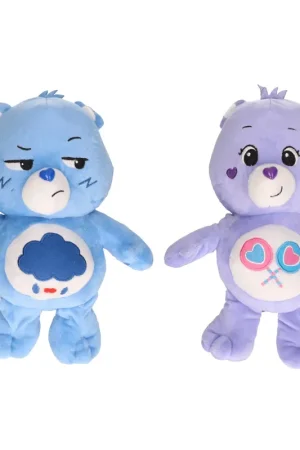 Direct Beschikbaar Troetelbeertjes knuffel - blauw en paars - 28 cm