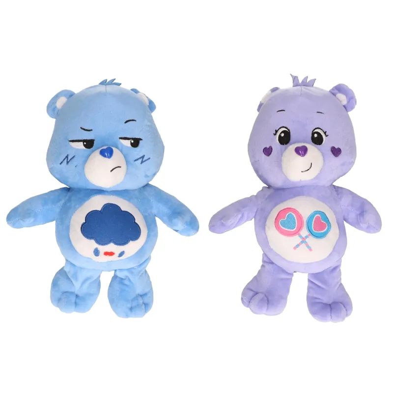 Direct Beschikbaar Troetelbeertjes knuffel - blauw en paars - 28 cm