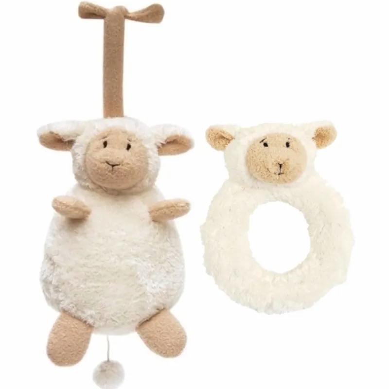 Happy Horse Lammy cadeau set - rammelaar & muziekdoos - pluche Flitsaanbieding
