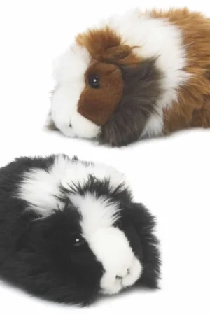 Fabrieksprijs Set van 2 cavias knuffels - pluche - 19 cm - zwart en bruin