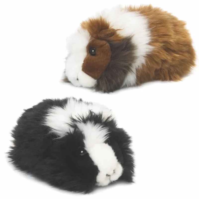 Fabrieksprijs Set van 2 cavias knuffels - pluche - 19 cm - zwart en bruin