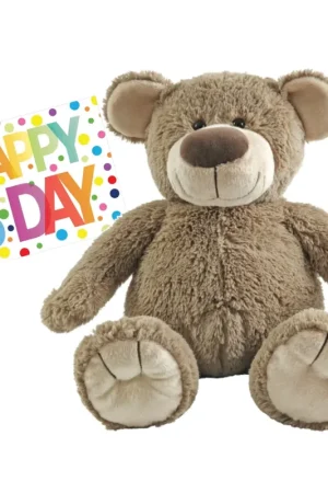 Snelle Levering Happy Horse knuffelbeer - pluche - 55 cm - met kaart