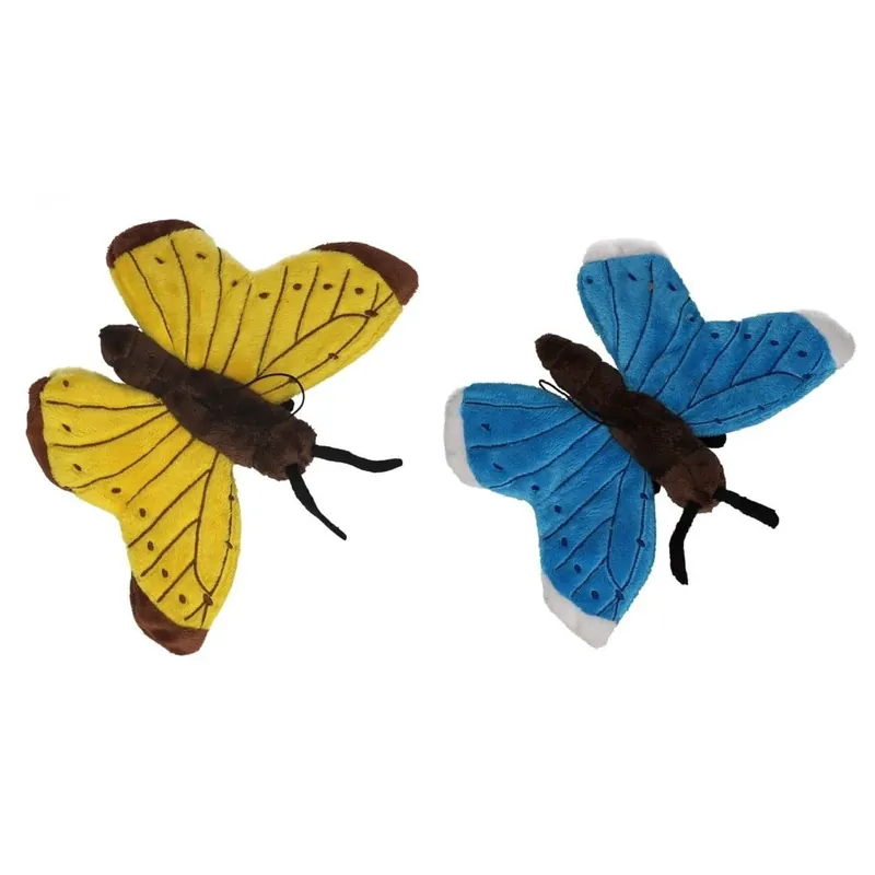Betrouwbaar Pluche vlinder knuffeldieren - set van 2 - 21 cm