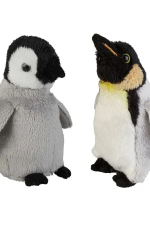 Zuidpool serie pluche knuffels - pinguin met kuiken - 15 cm Finale Uitverkoop