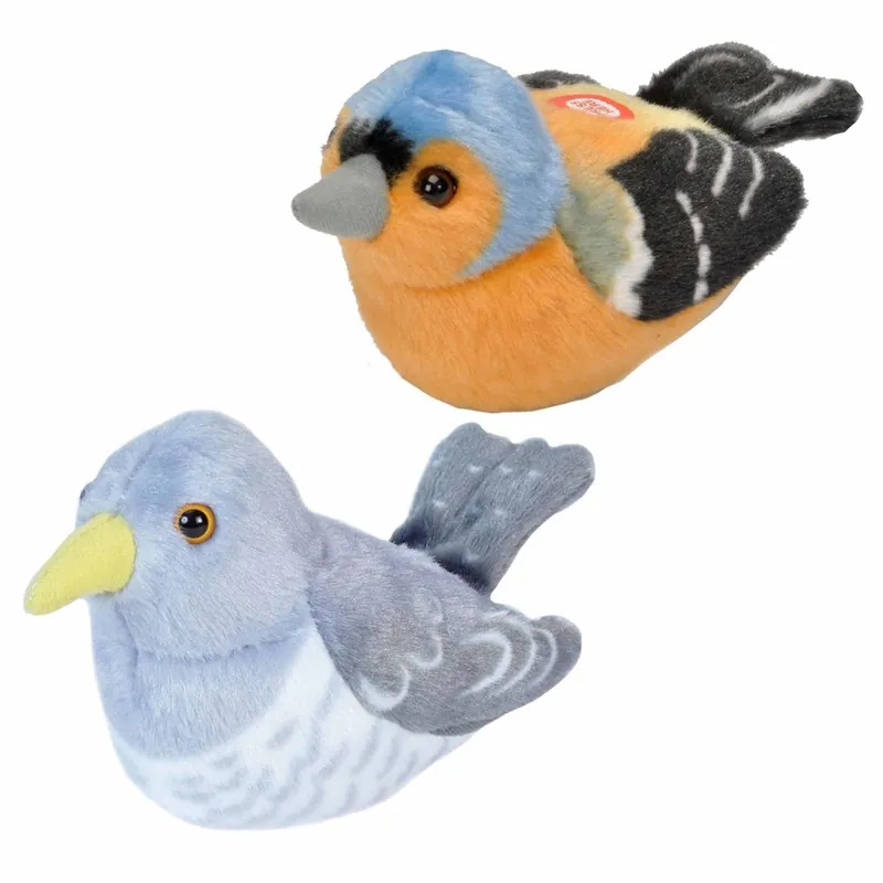 Lage Kosten Vogel knuffels - pluche - 14 cm - met geluid - vink en koekoek