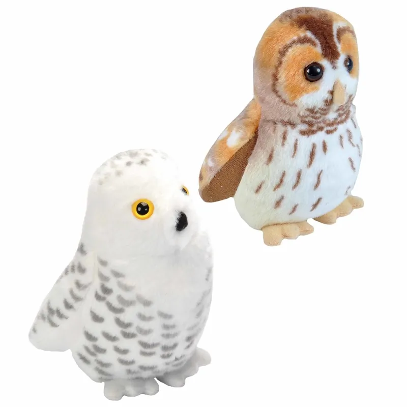 Snelle Levering Set van 2 pluche vogel knuffels - 14 cm - met geluid