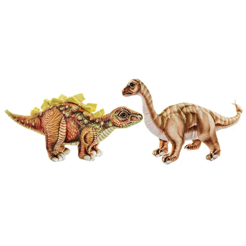 Beperkte Voorraad Stegosaurus & Brontosaurus knuffel - pluche - set van 2 - dinosaurussen - 38 en 45 cm