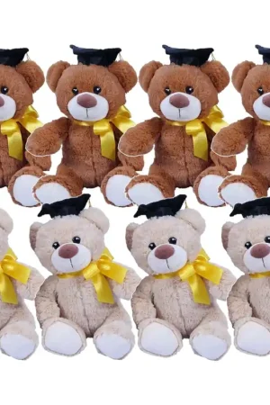 Goedkoop Geslaagd knuffelbeertjes pakket - pluche - 20 cm - beige & bruin