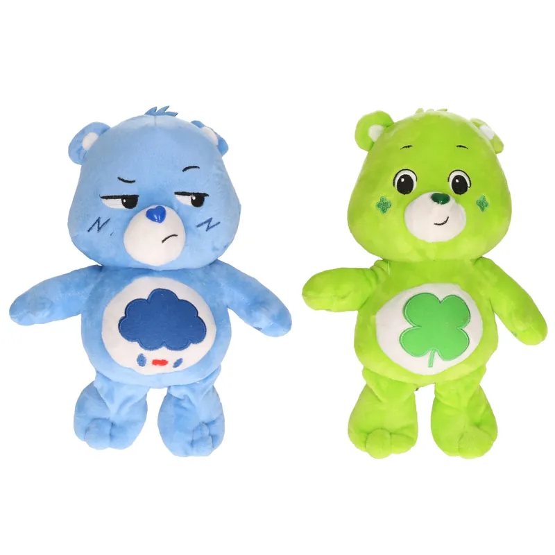 Set van 2 Troetelbeertjes - pluche - 28 cm - blauw en groen Direct Verzonden
