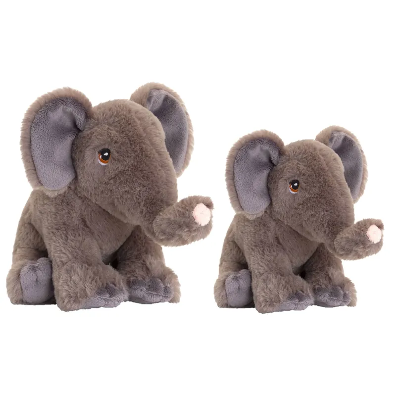 Keel Toys olifanten knuffel set - pluche - 18 en 25 cm Bestel Nu