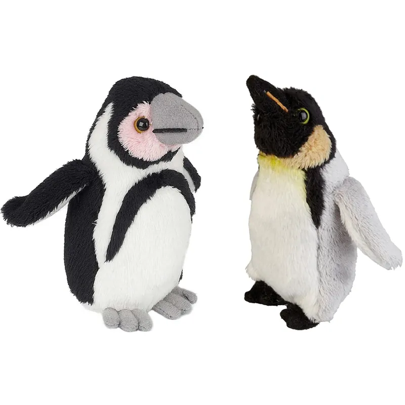 Betrouwbaar Zuidpool serie pluche knuffels - pinguin met kuiken - 15 cm