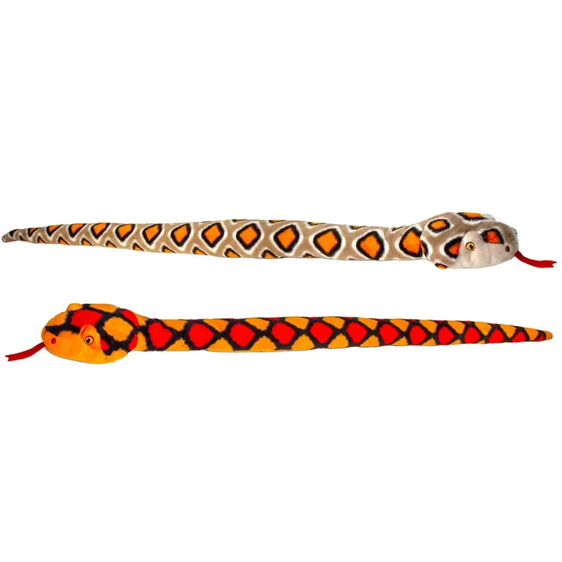 Dagaanbieding Keel Toys slangen knuffel - pluche - bruin-rood - 100 cm