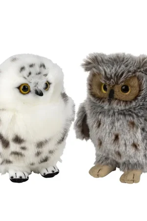 Bestel Nu Oehoe en sneeuwuil knuffels - pluche - 18 cm - set van 2
