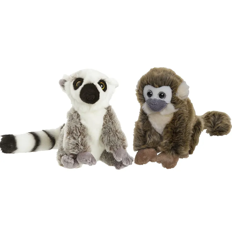 Finale Uitverkoop Apen serie pluche knuffels - set van 2 - 18 cm