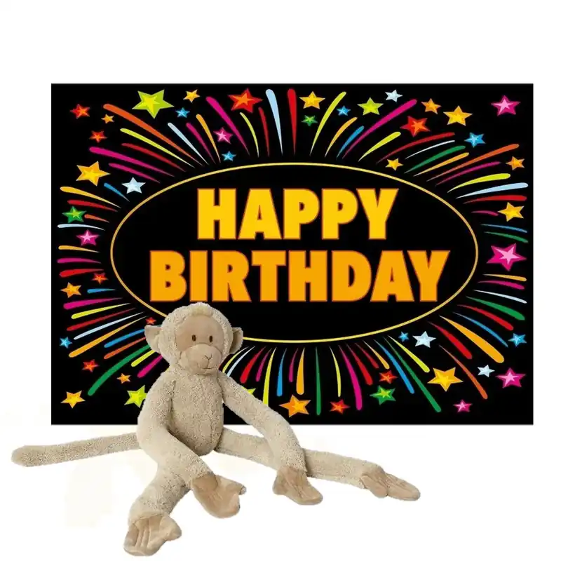 Fabrieksprijs Happy Horse aap knuffel - 85 cm - verjaardagscadeau