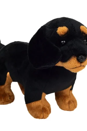 Teckel knuffel - pluche - zwart - 21 cm - Hermann Teddy Koopje