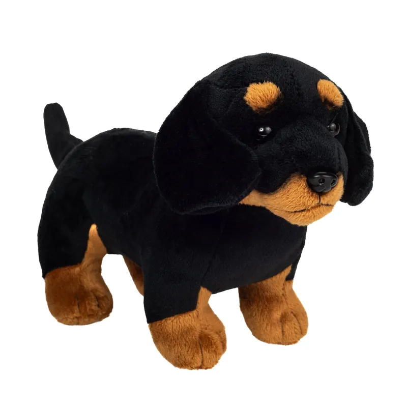 Teckel knuffel - pluche - zwart - 21 cm - Hermann Teddy Koopje