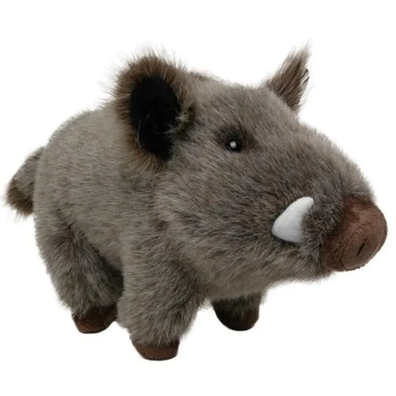 Nature Planet wild zwijn knuffel - pluche - grijs - 15 cm Koop Vandaag