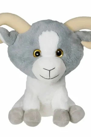 Geit bok knuffel - pluche - grijs/wit - 30 cm - dierenknuffel Beste Prijs