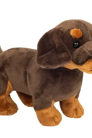 Teckel knuffel hond - pluche - donkerbruin - 21 cm Merkproduct