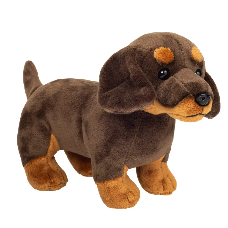 Teckel knuffel hond - pluche - donkerbruin - 21 cm Merkproduct