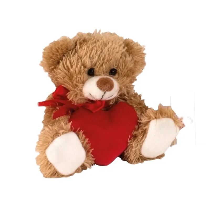 Nu Kopen Melodesign knuffelbeer - pluche - bruin - 12 cm - hartje