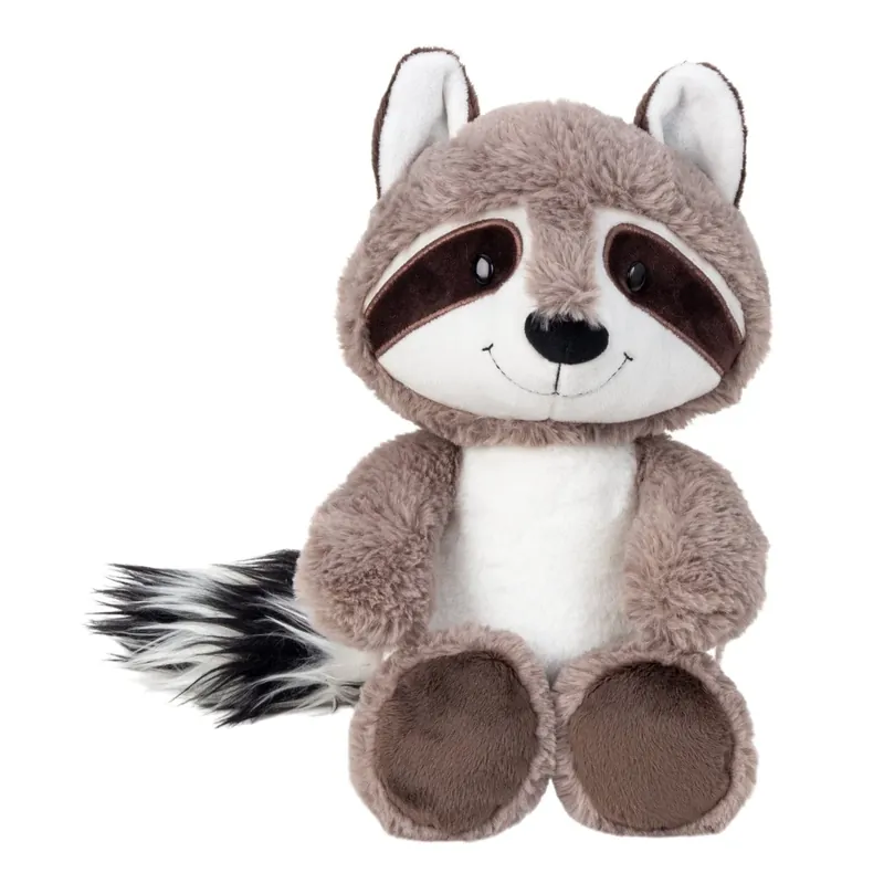 Lage Kosten Wasbeer knuffel - pluche - grijs - zittend - 28 cm